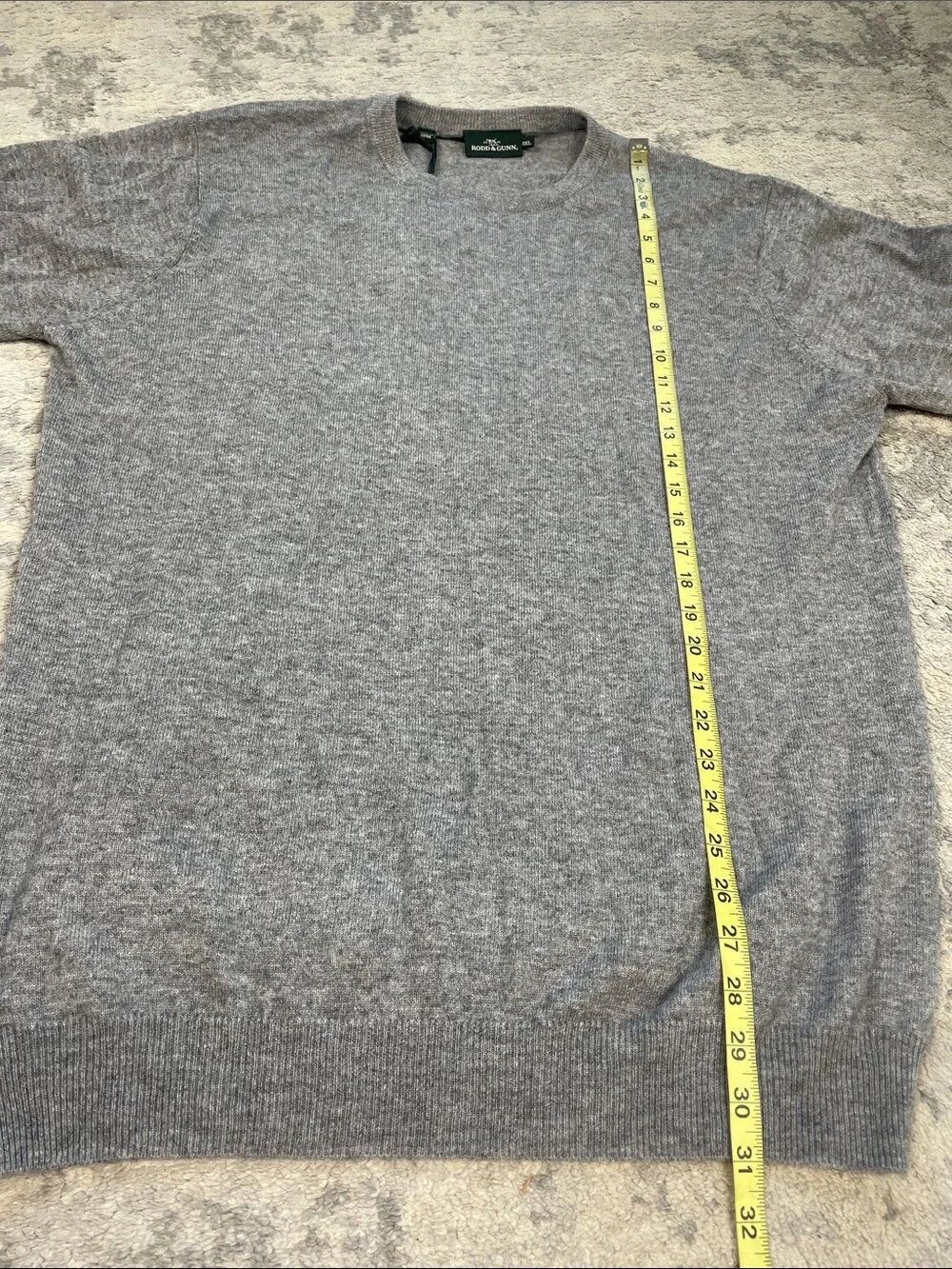 NWT Rodd & Gunn Queenstown Sweater Fog Gray Wool Cashmere Sz 3XL